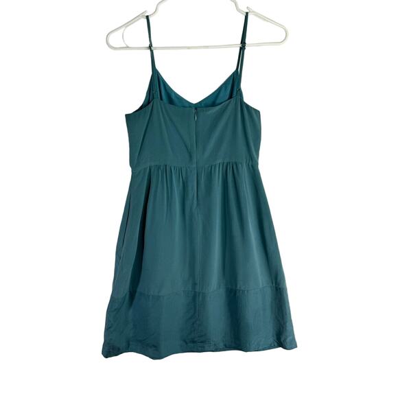 Madewell Silk Dress Camisole Women's Spaghetti Strap Teal 100% Silk size 0 - Picture 7 of 7
